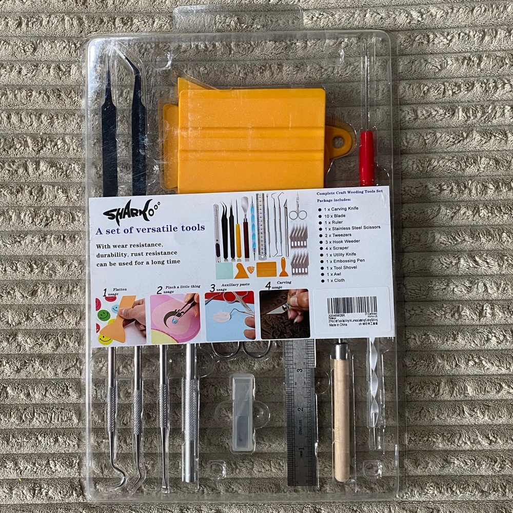 🛠️ SHARK Craft Tool Kit – All-in-One DIY Essential Set 🎨✂️
